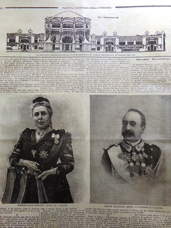 La Tribuna Illustrata 18 Agosto 1901 Morte Francesco Crispi Baratieri …