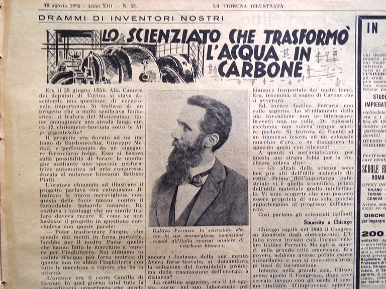 La Tribuna Illustrata 18 Agosto 1935 Ferraris Pellirosse Castel Capuano …