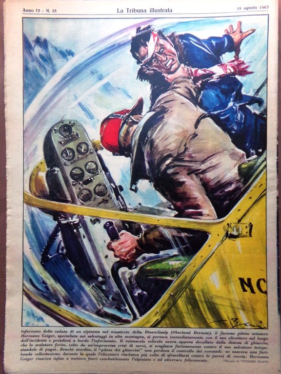 La Tribuna Illustrata 18 Agosto 1963 Mascagni Vinson Manica Clark …
