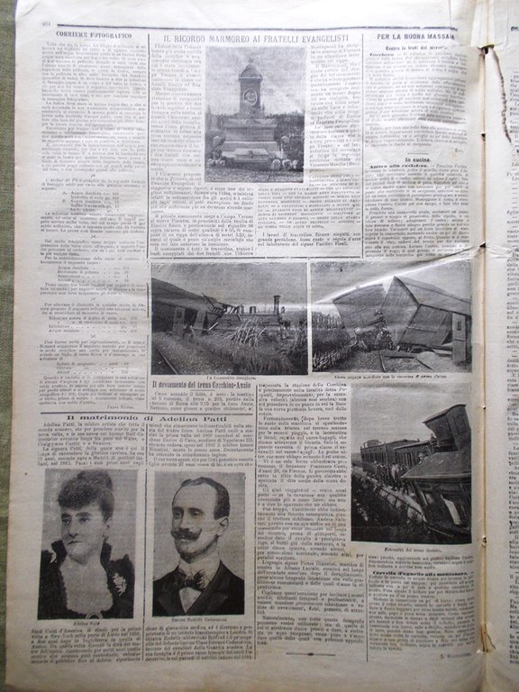 La Tribuna Illustrata 18 Dicembre 1898 Adelina Patti Pseno Evangelisti …