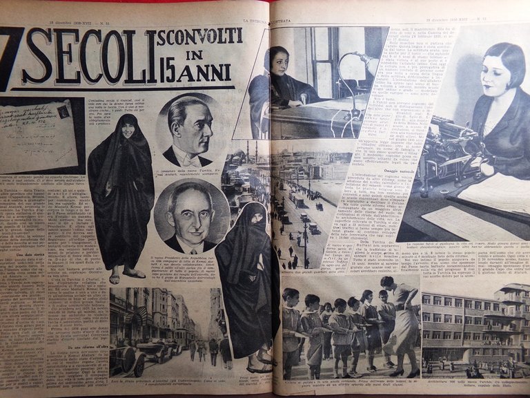 La Tribuna Illustrata 18 Dicembre 1938 Turchia Musulmani Libia Enigmisti …
