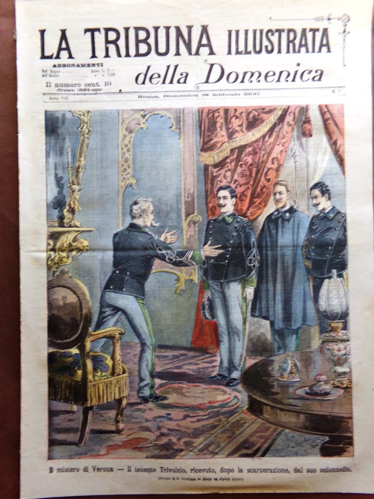 La Tribuna Illustrata 18 Febbraio 1900 Verona Trivulzio Roma Ladysmith …