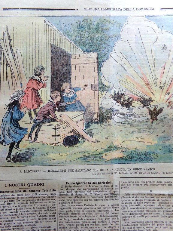 La Tribuna Illustrata 18 Febbraio 1900 Verona Trivulzio Roma Ladysmith …