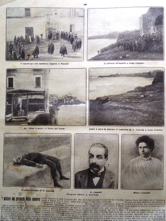 La Tribuna Illustrata 18 Febbraio 1912 Processo Cuocolo Camorra Telecinema …