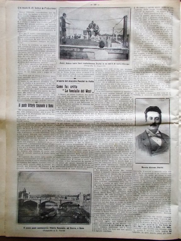 La Tribuna Illustrata 18 Giugno 1911 Raimondo Marra Lamarmora Puccini …