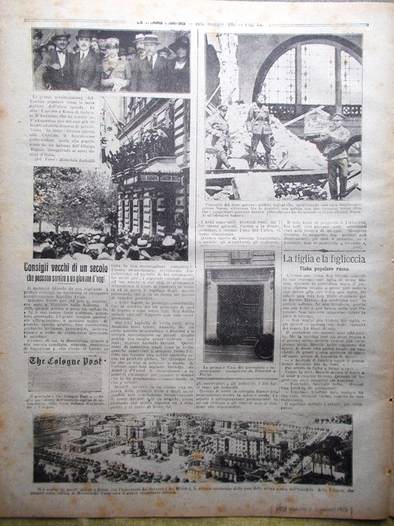 La Tribuna Illustrata 18 Maggio 1919 Sidney Sonnino D'Annunzio Ospedale …