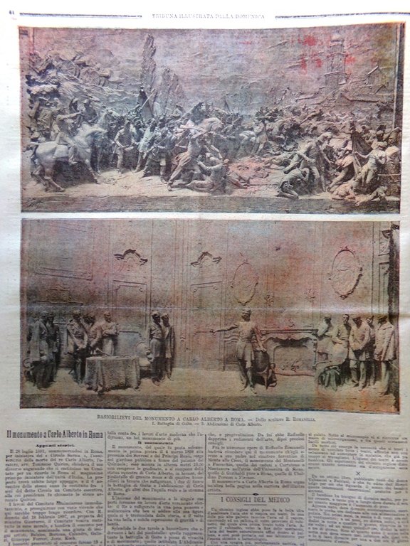 La Tribuna Illustrata 18 Marzo 1900 Cadice Monumento a Carlo …