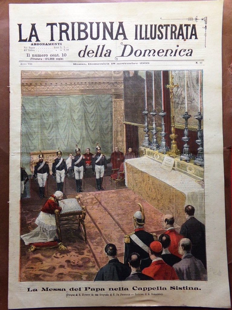 La Tribuna Illustrata 18 Novembre 1900 Malaria Marchiori Amoroso Messa …
