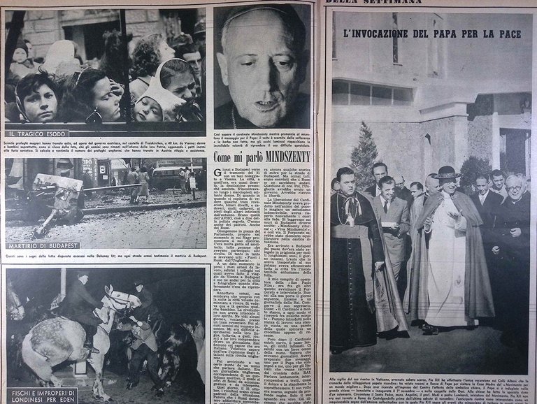 La Tribuna Illustrata 18 Novembre 1956 Eisenhower Pio XII Sassard …