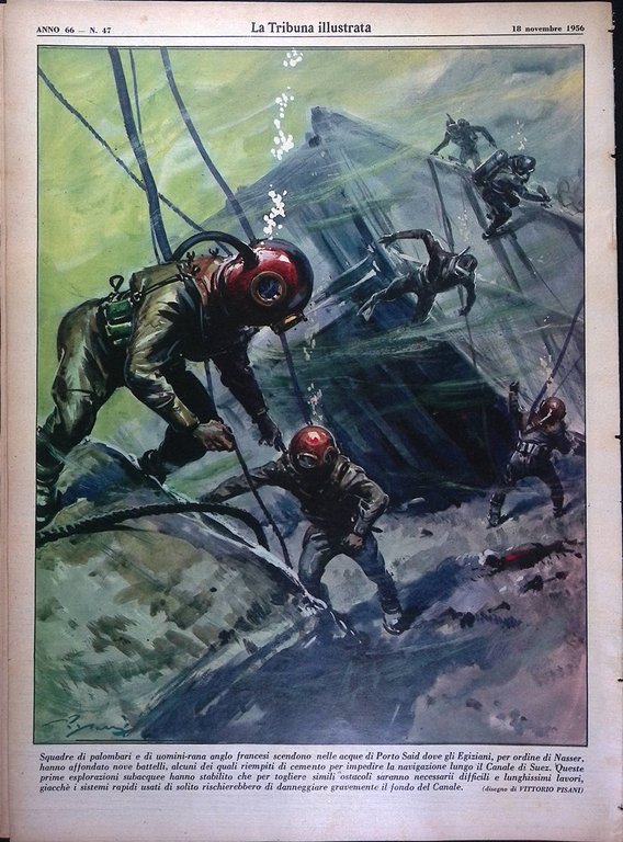 La Tribuna Illustrata 18 Novembre 1956 Eisenhower Pio XII Sassard …