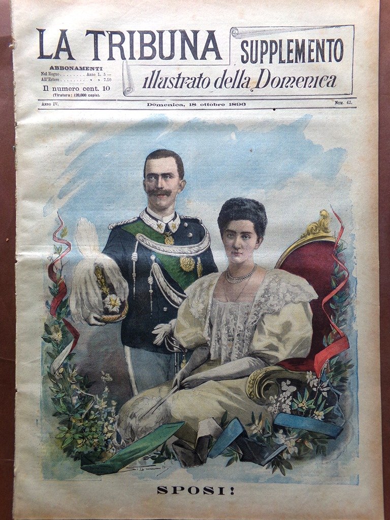 La Tribuna Illustrata 18 Ottobre 1896 Matrimonio Elena Principe di …