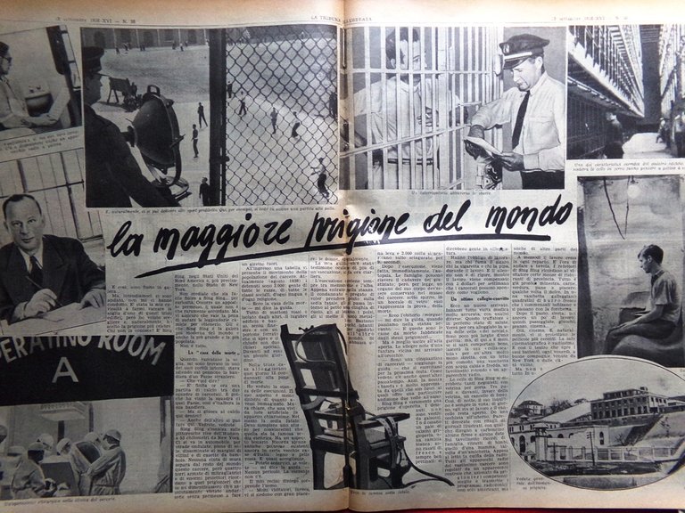 La Tribuna Illustrata 18 Settembre 1938 Sing Sing Automobilismo Aeronautica …