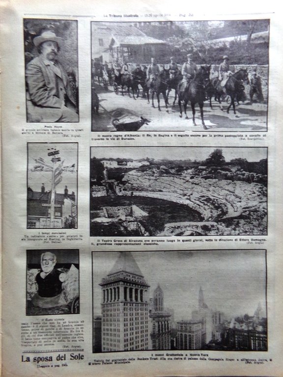 La Tribuna Illustrata 19 Aprile 1914 Dirigibile Milano Bracco Trilussa …