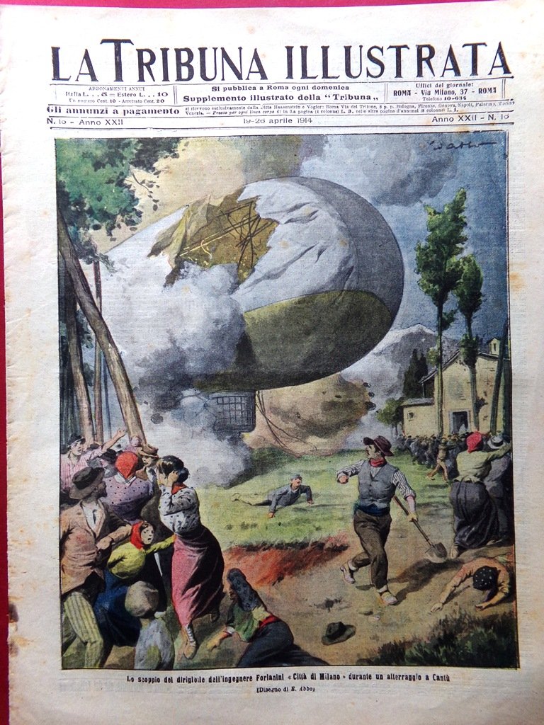 La Tribuna Illustrata 19 Aprile 1914 Forlanini Siracusa Bracco Trilussa … | Immagine principale