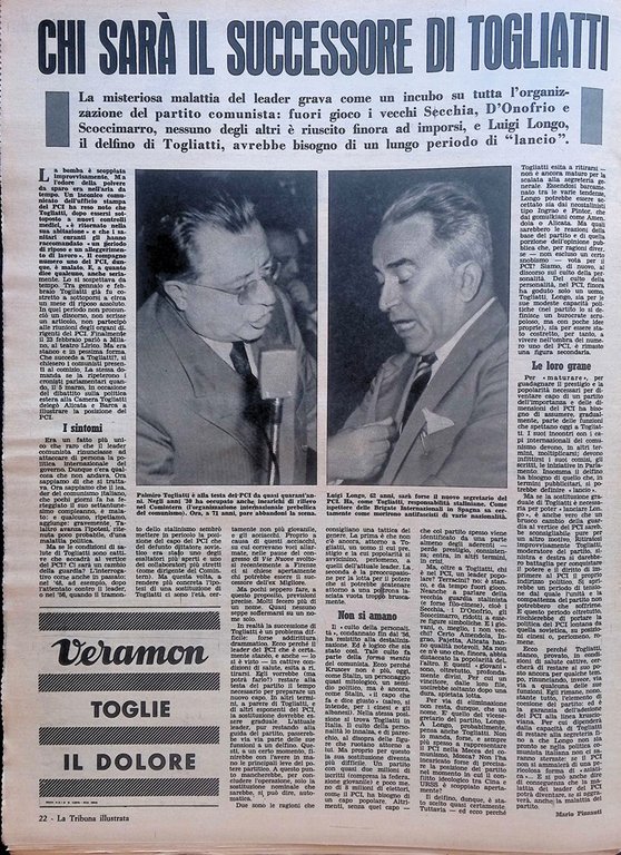 La Tribuna Illustrata 19 Aprile 1964 Ferida Newman Finney Labia …