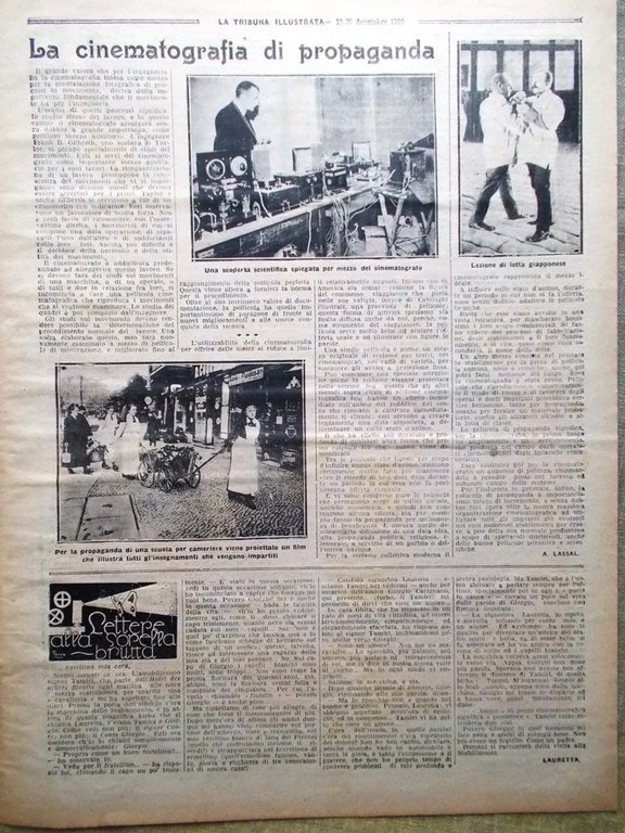 La Tribuna Illustrata 19 Dicembre 1920 Cinema Propaganda Slesia Parioli …