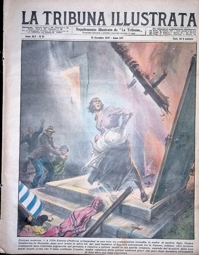 La Tribuna Illustrata 19 Dicembre 1937 Manciukuò Henje Holm Flynn …