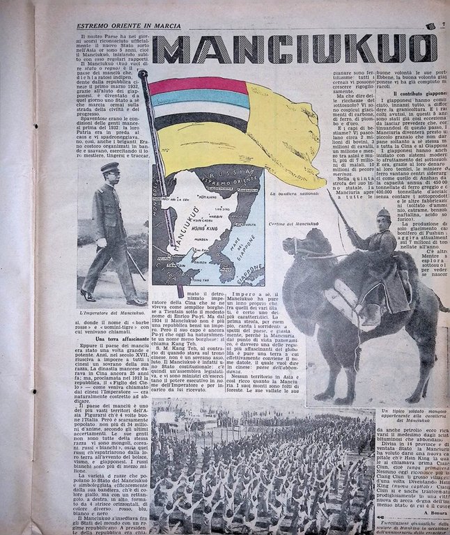 La Tribuna Illustrata 19 Dicembre 1937 Manciukuò Henje Holm Flynn …