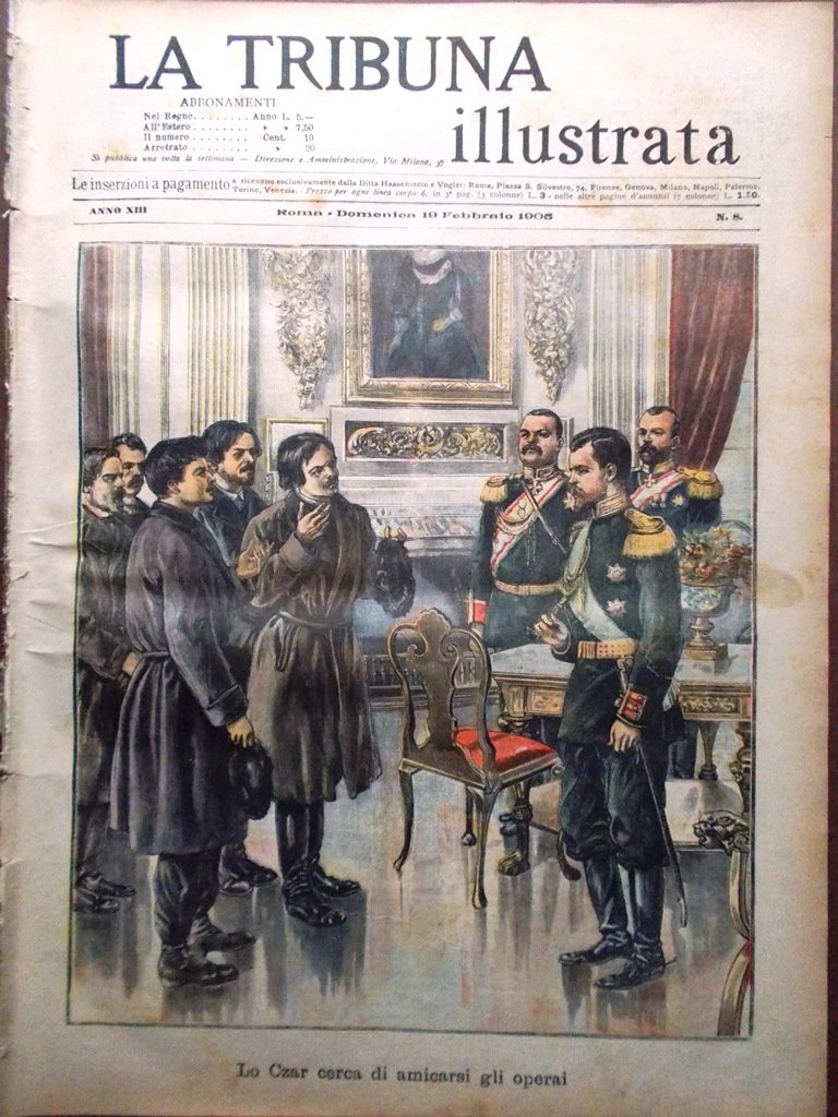 La Tribuna Illustrata 19 Febbraio 1905 Lotta in Giappone Marconi …