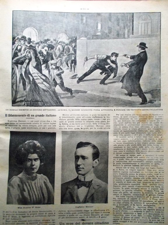 La Tribuna Illustrata 19 Febbraio 1905 Lotta in Giappone Marconi …