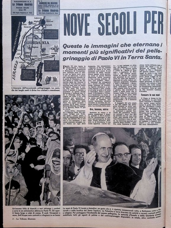 La Tribuna Illustrata 19 Gennaio 1964 Paolo VI Salce Edith …