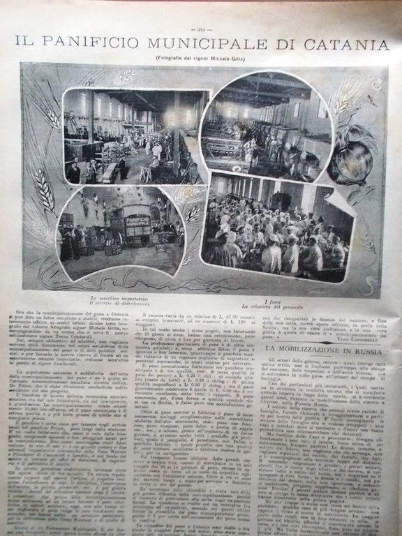 La Tribuna Illustrata 19 Giugno 1904 Panificio di Catania Macedonia …