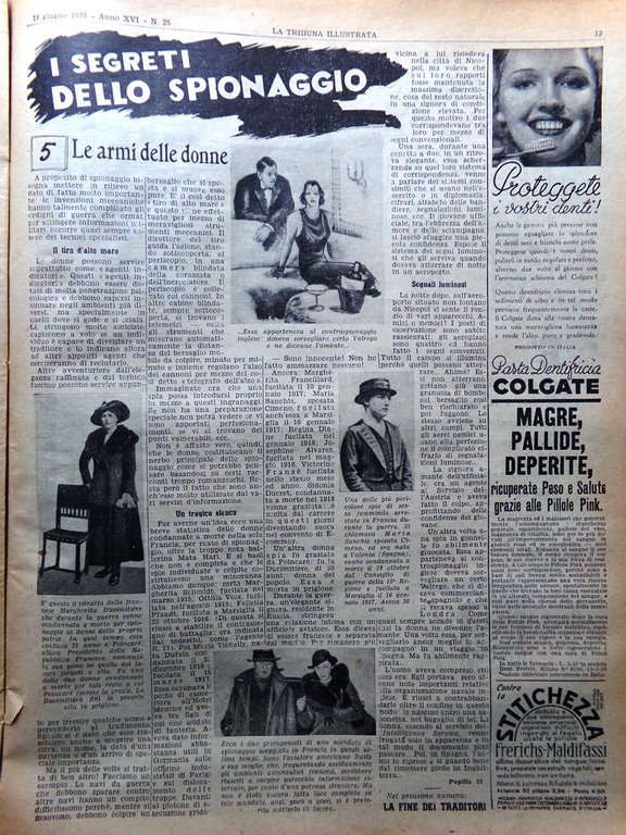 La Tribuna Illustrata 19 Giugno 1938 Etichetta di Corte Espada …