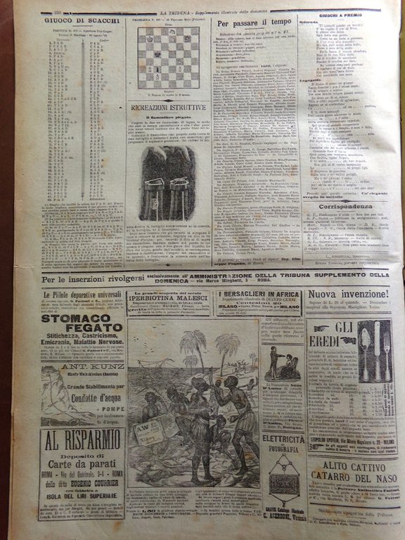 La Tribuna Illustrata 19 Luglio 1896 Ufficiali Africa Disastro Treno …