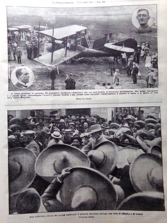 La Tribuna Illustrata 19 Luglio 1914 WW1 Arciduca Sarajevo Besnard …