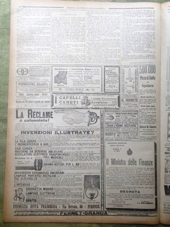 La Tribuna Illustrata 19 Maggio 1901 Altedo Basilica Pompei Esterel …