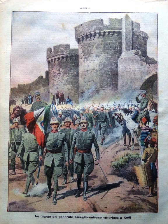La Tribuna Illustrata 19 Maggio 1912 Caduta di Rodi Caruso …