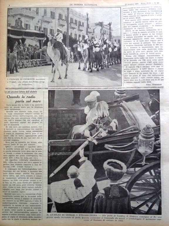 La Tribuna Illustrata 19 Maggio 1935 Pitcairn Radicofani Ponte Vecchio …
