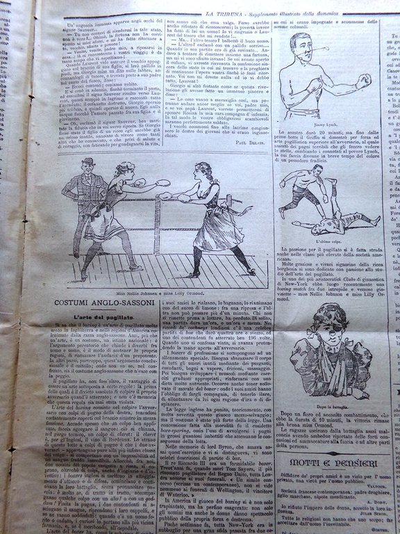 La Tribuna Illustrata 19 Marzo 1893 Pugilato Osservatorio Monte Bianco …