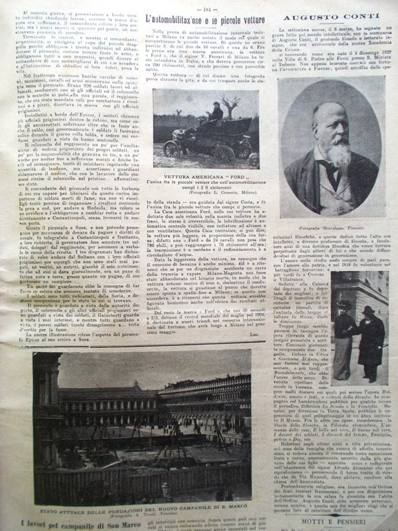 La Tribuna Illustrata 19 Marzo 1905 Murri Pompei Ford Conti …