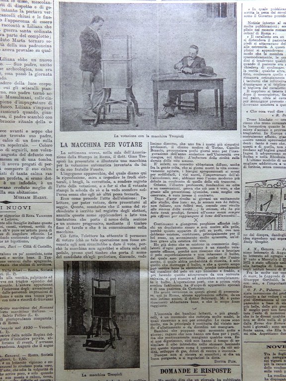 La Tribuna Illustrata 19 Novembre 1899 Aula Senato Macchina di …