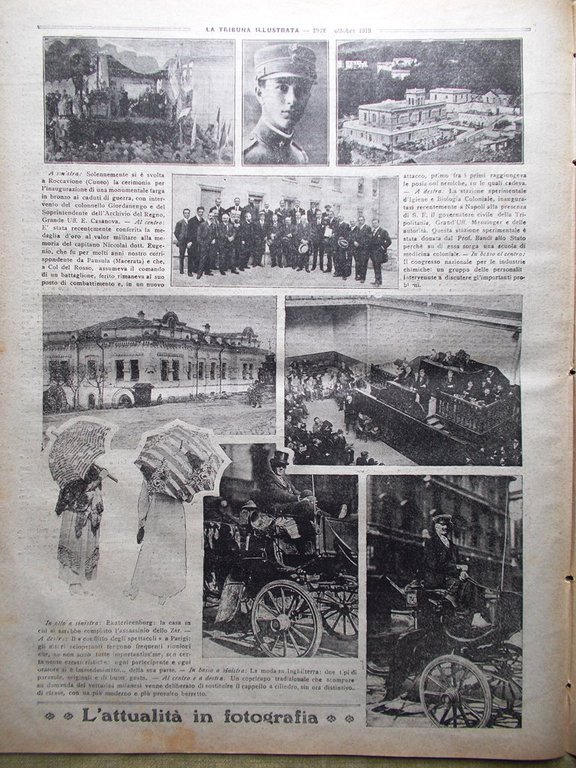 La Tribuna Illustrata 19 Ottobre 1919 Minatori Alsazia Colombo Igiene …