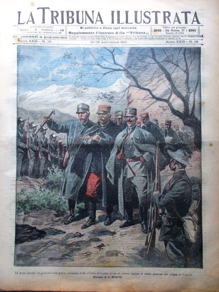 La Tribuna Illustrata 19 Settembre 1915 WW1 Cordevole Valsugana Pegoud …