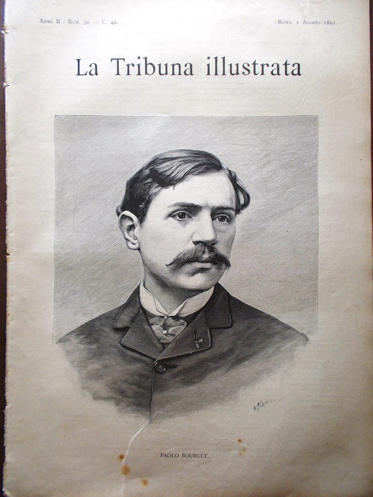 La Tribuna Illustrata 2 Agosto 1891 Paul Bourget Monumento Mameli …
