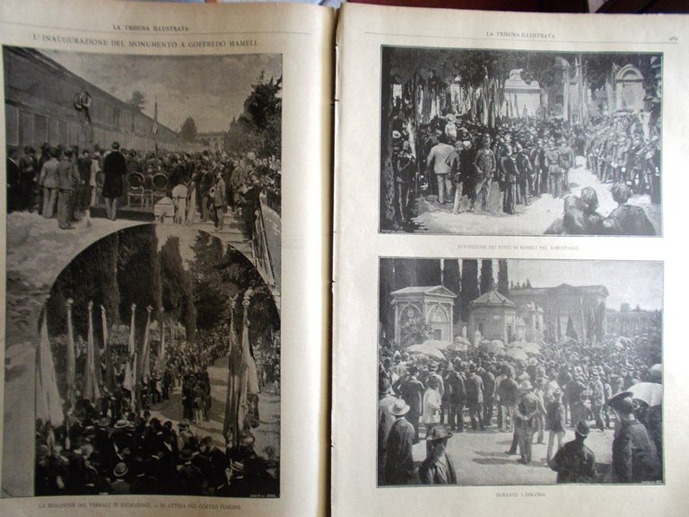 La Tribuna Illustrata 2 Agosto 1891 Paul Bourget Monumento Mameli …