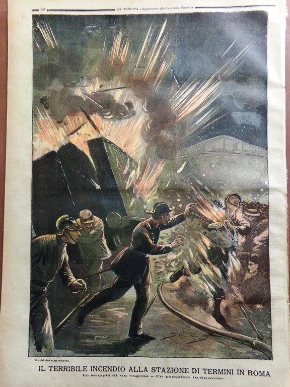 La Tribuna Illustrata 2 Agosto 1896 Incendio Stazione Termini di …