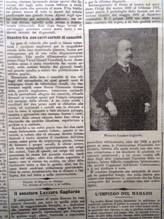 La Tribuna Illustrata 2 Aprile 1899 Frana Meta Sorrento Gagliardo …