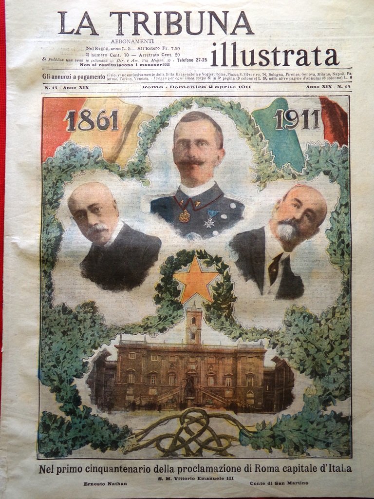 La Tribuna Illustrata 2 Aprile 1911 Cinquantenario Roma Capitale Unità …