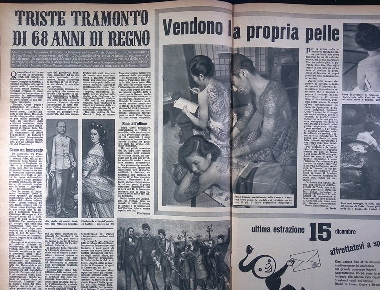 La Tribuna Illustrata 2 Dicembre 1956 Patachou Tatuaggi Gray Melbourne …