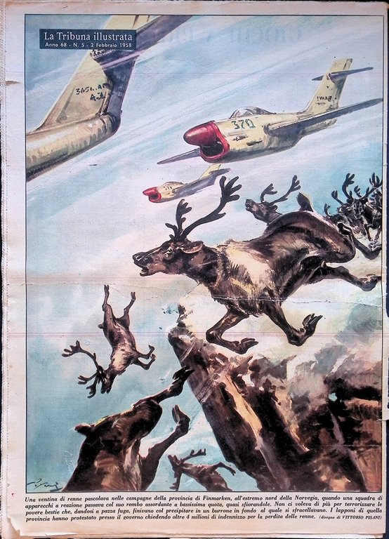 La Tribuna Illustrata 2 Febbraio 1958 Churchill Sanremo Domenico Modugno …