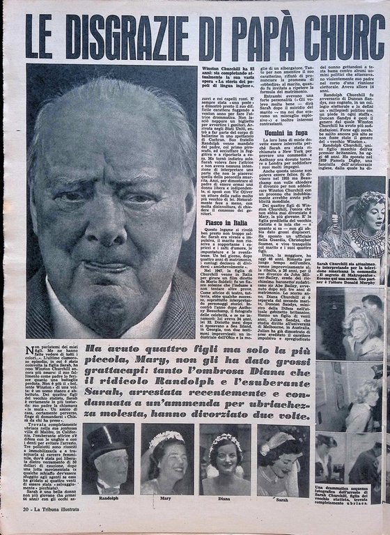 La Tribuna Illustrata 2 Febbraio 1958 Churchill Sanremo Domenico Modugno …