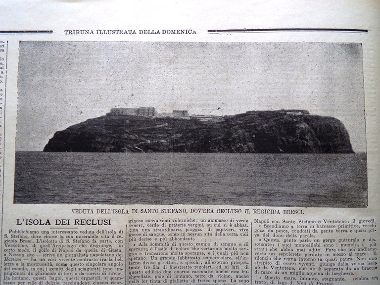 La Tribuna Illustrata 2 Giugno 1901 Nave Margherita Isola Santo …