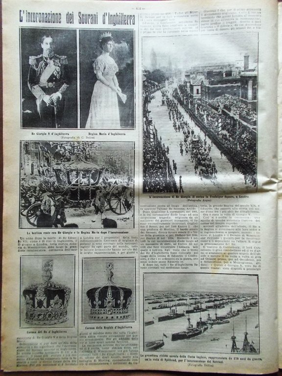 La Tribuna Illustrata 2 Luglio 1911 Incoronazione di Giorgio V …