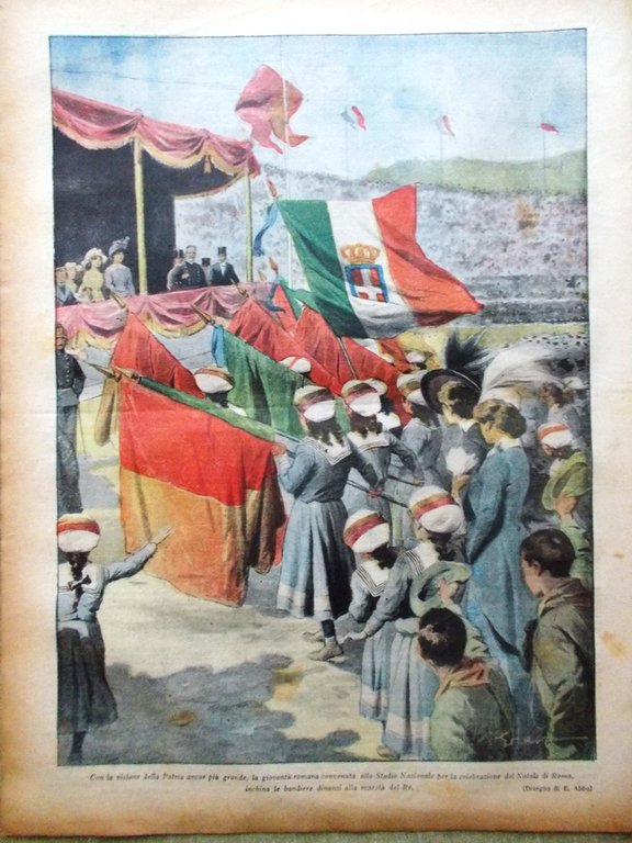 La Tribuna Illustrata 2 Maggio 1915 WW1 Pirandello Avezzano Garros …