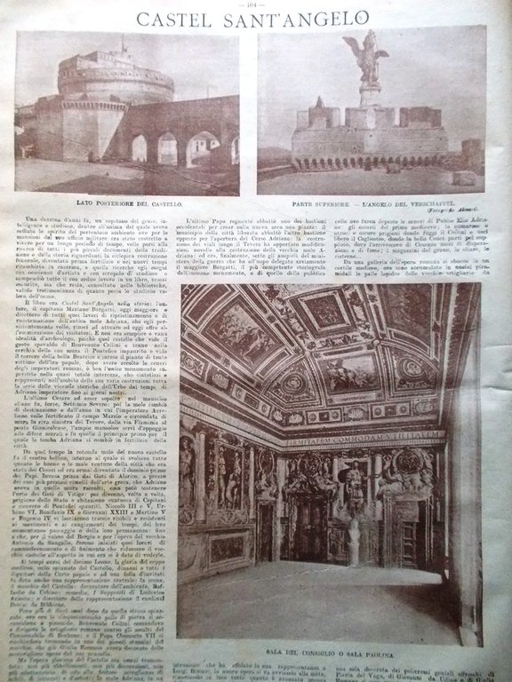 La Tribuna Illustrata 2 Marzo 1902 Castel Sant'Angelo Lev Tolstoi …