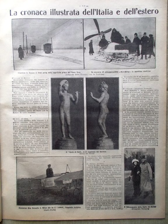 La Tribuna Illustrata 2 Marzo 1913 Rivoluzione Messico Inverno Russia …